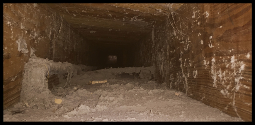 dust and debris in duct work